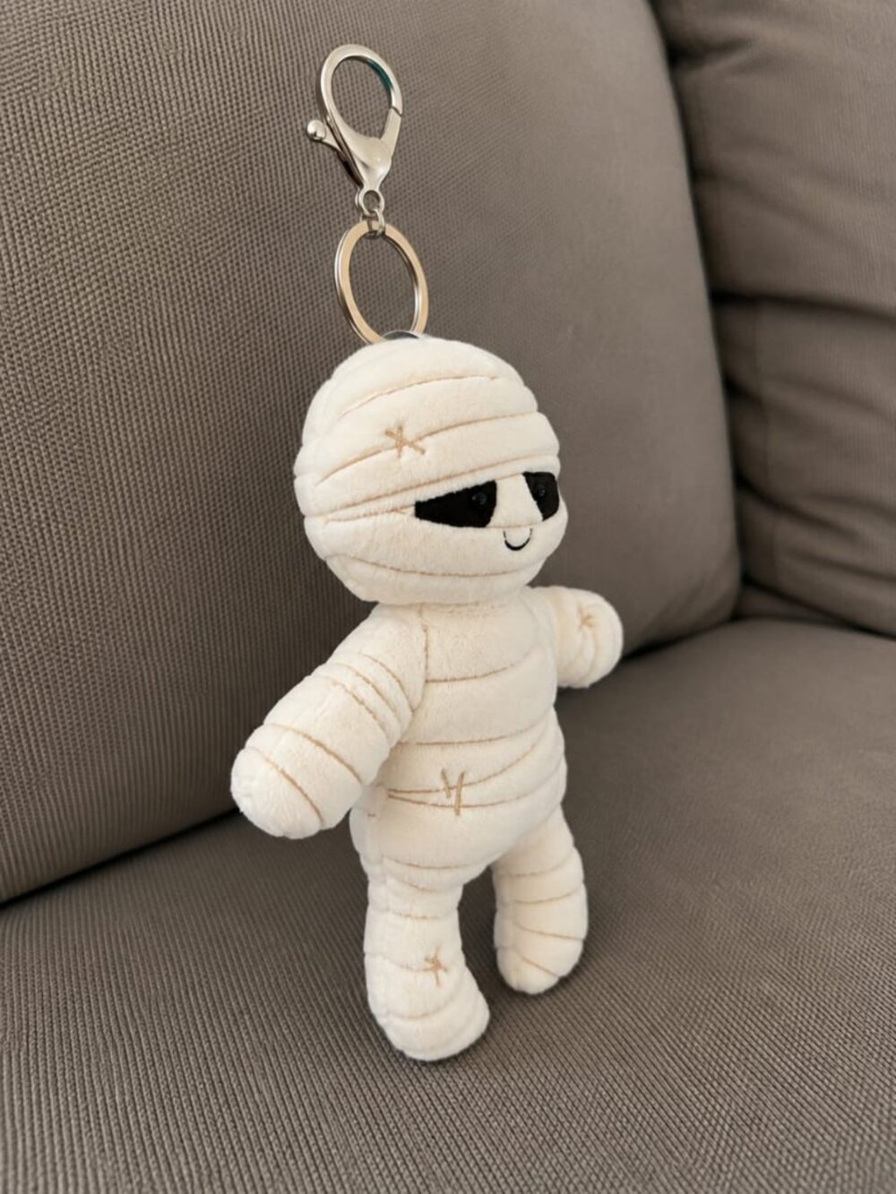 Jellycat Mummy Bob Bag Charm Plush Keychain Halloween NWT - Picture 4 of 5